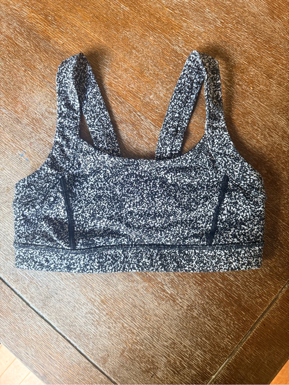 lululemon Black & White Printed Sports Bra